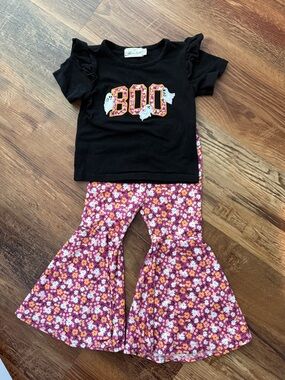 Marie Nicole “Boo” Embroidered Shirt & Bell Bottom Pants - “XS” = 18-24 month